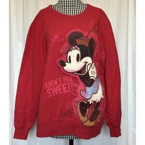 Disney Store Exclusive Womens Sweatshirt Minnie Mouse Aren't You Sweet XL